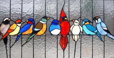 Алмазная мозаика Витраж птицы 28-15