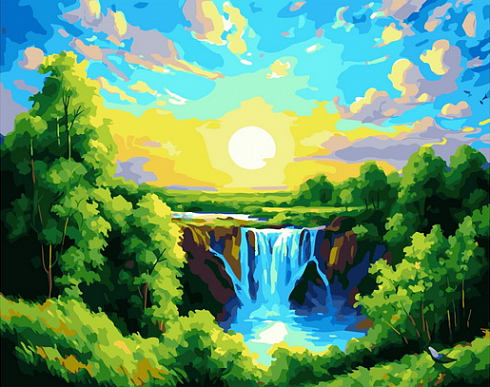 Картина по номерам  "Водопад" 40х50