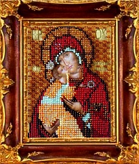 Набор для вышивания бисером "Богородица Владимирская" 9,5х12,5