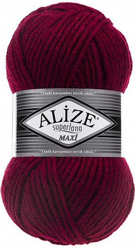 Alize Superlana Maxi - 390 Темно-красный