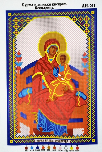 Канва для вышивания бисером "Всецарица" 28х19