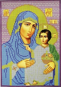 Канва для вышивания бисером "Иерусалимская Богородица" Мастерица 25х18