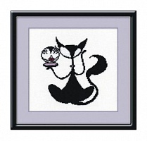 Набор для вышивания крестом "Черная кошка" Овен 25х25