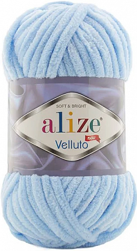 Alize Velluto - 218 Детский голубой
