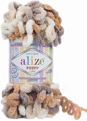 Alize Puffy Color - 5926 молочно-бежево-серый