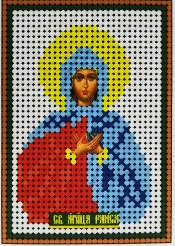 Канва для вышивания бисером "Св Мца Раиса" Мастерица 10х7