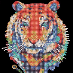 Алмазная мозаика 5Д"Тигр" 30х30