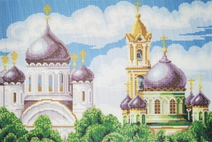 Канва с рисунком "Собор" Искусница 30х44