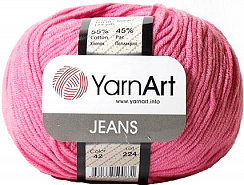 YarnArt Jeans - 42 Ярко-розовый