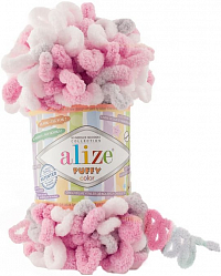 Alize Puffy Color - 6370 бел-роз-серый