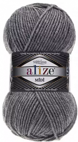 Alize Superlana Midi - 21 серый меланж