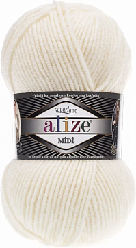 Alize Superlana Midi - 62 сливочный