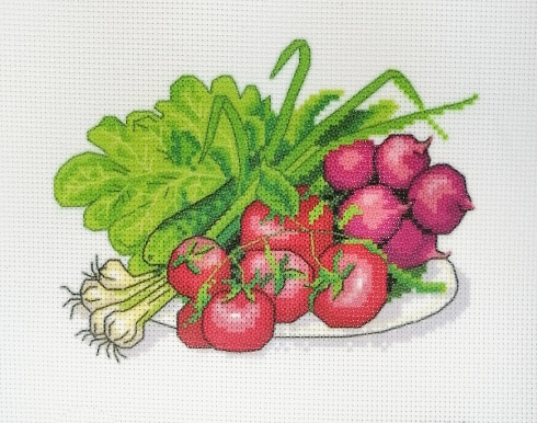 Канва с рисунком "Овощной набор" Искусница 21х21