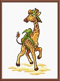 Набор для вышивания крестом "Жираф" 16х22 Овен