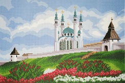 Канва с рисунком "Мечеть" 30х44