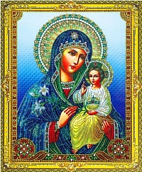 Алмазная мозаика Пресвятая Богородица 40х50