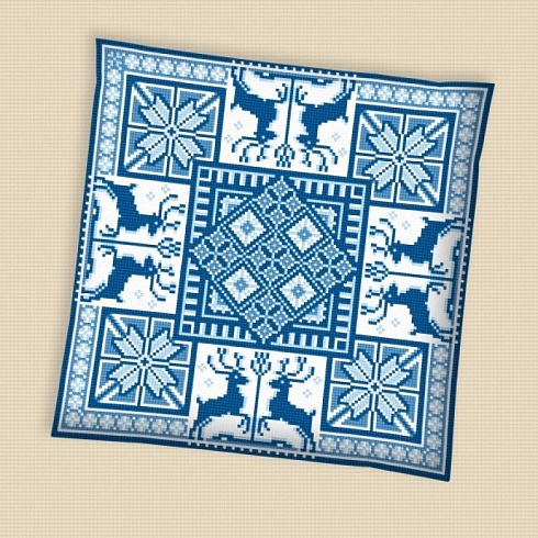 Набор для вышивания крестом подушка "Скандинавия 1" 30х30 см
