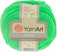 YarnArt Jeans - 60 зеленое яблоко