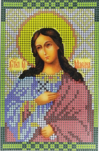Канва для вышивания бисером "Св Мца Марина" Мастерица 10,5х15,5