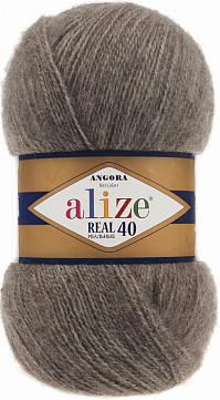 Alize Angora Real 40 - 553 Коричневый меланж