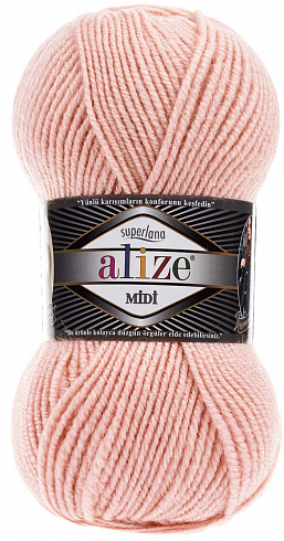 Alize Superlana Midi - 523 нежно-розовый
