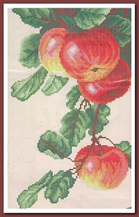Набор для вышивания крестом "Спелые яблоки" Искусница 19х32