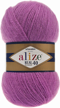 Alize Angora Real 40 - 46 Темно-розовый