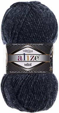 Alize Superlana Midi - 805 синий меланж