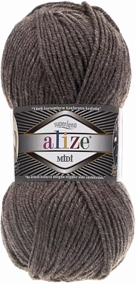 Alize Superlana Midi - 240 коричневый меланж