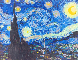 Картина по номерам Звёздная ночь Ван Гог 40х50