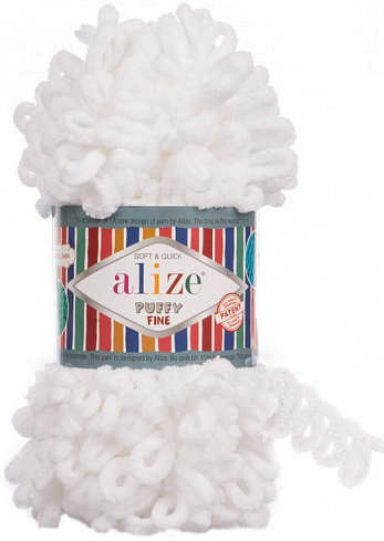 Alize Puffy Fine - 55 белый