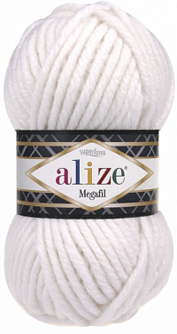Alize Superlana Megafil - 55 белый