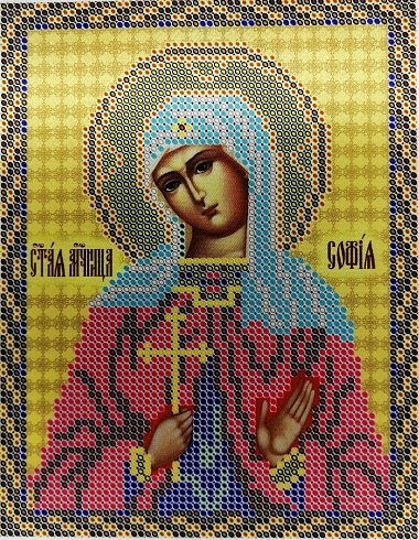 Канва для вышивания бисером "Св Мца София" Маричка 16х13