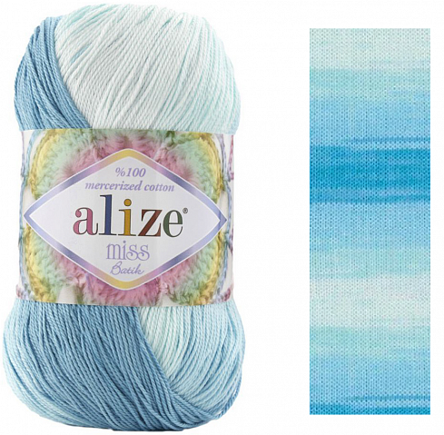Alize Miss Batik - 2130 бело-голубо-синий