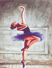 Картина по номерам Балерина в фиолетовом40х50