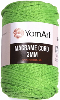 YarnArt Macrame Rope 3 мм - 802 Ярко зеленый