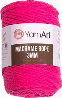 YarnArt Macrame Rope 3 мм - 803 Ярко розовый