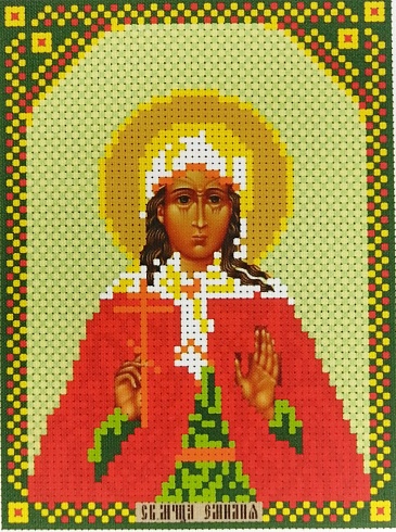 Канва для вышивания бисером "Св Мца Эмилия" 11,5х15,5