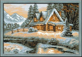 Набор для вышивания крестом "Зимний пейзаж" Риолис 38х26