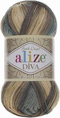 Alize Diva Batik - 3307 зелено-песочный