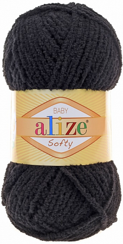 Alize Softy Baby - 60 Черный