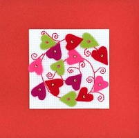 Набор для вышивания "Разноцветные сердечки" Riolis