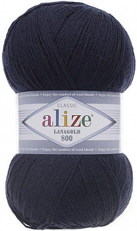 Alize Lanagold 800 - 58 тёмно-синий