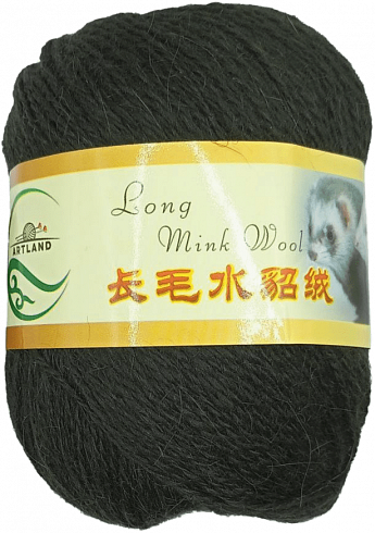 Long mink wool - 32 Черный