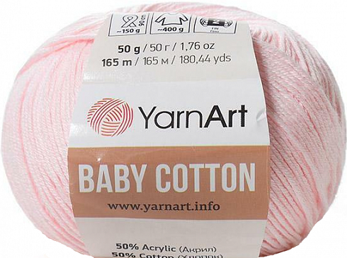 YarnArt Baby Cotton - 410 Нежно-розовый