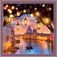 Алмазная мозаика Вечерняя Венеция 30х30