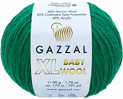 Gazzal XL Baby Wool - 814 зеленый