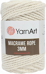 YarnArt Macrame Rope 3 мм - 752 Молочный