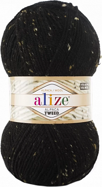 Alize Alpaca Tweed - 60 Черный