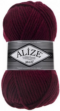 Alize Superlana Maxi - 57 Бордовый